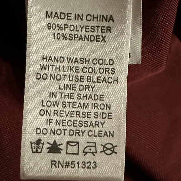 CeCe Deep Claret Velvet Petals Dress - Size Womens XL - Picture 9 of 9